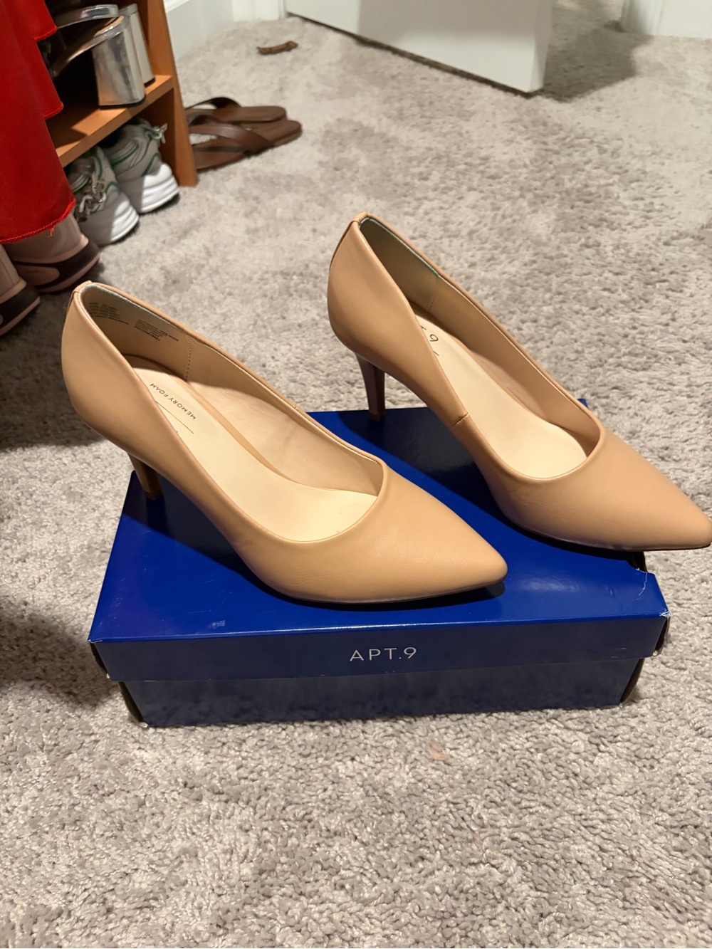 Apt. 9 Beige Pointed-Toe Pumps